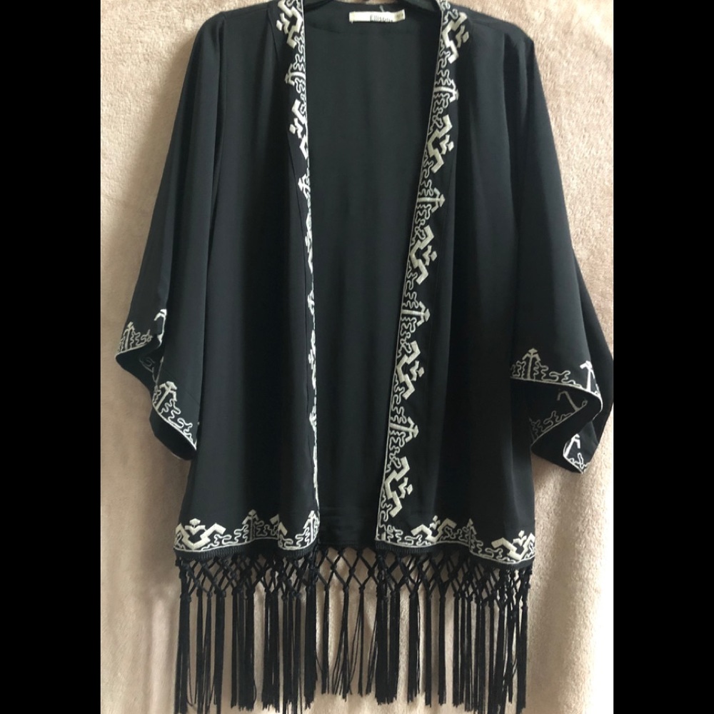 Boho Stylish Fringed Kimono